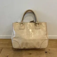 【Tory Burch 】トリーバーチバッグ ベージュ クロコダイル