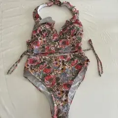 花柄ハイウエストセパレート水着