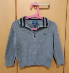 ラルフローレン キッズ 3T ニット グレー カーディガン セーター