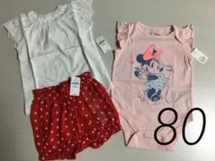ベビーギャップ 新品 80トップス&ショートパンツ&ロンパース3点