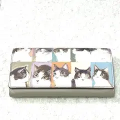 新品未使用　タグ有り　マンハッタナーズ　本革 被せ長財布 ねこ 現行品のサムネイル