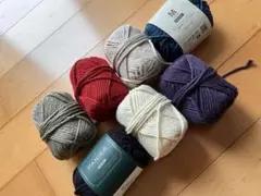 ダイソーなど　PANIERなど、綿毛糸セット 7色　即購入歓迎