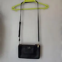美品】COACH ショルダーバッグ レイラ ネイビー ダブルジップ - メルカリ