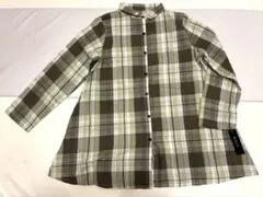新品　未使用　シャツワンピース　シャツチュニック　長袖ブラウス　チェック