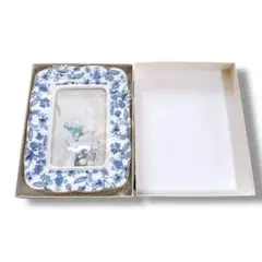 未使用 Noritake ノリタケ フォトスタンド 青花柄 陶磁器 額縁