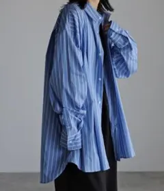 CREARE ストライプ 長袖シャツ オーバーサイズ