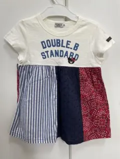 DOUBLE.B パッチワーク Tシャツ 120cm ミキハウス