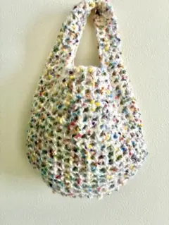 つぶつぶマルチカラーのワンハンドルバッグ