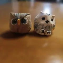 みゆきちホワイトハウライトのフクロウ 置物 2個セット ホワイトハウライトのフクロウ 置物 2個セット - メルカリ