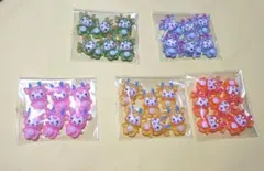 クリスマストナカイ　デコレーションパーツ 6個いり　5色セット　３０個まとめ売り