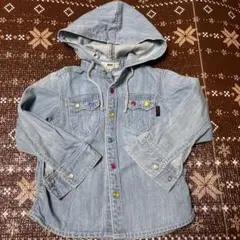 WASK デニムフードシャツ 100