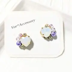 P-329　ハンドメイド☆ビジューピアス／イヤリング