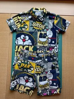 ドラえもん コミックデザイン 半袖ポロシャツとショートパンツセット