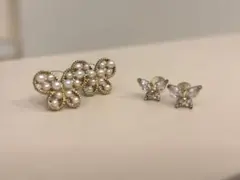 蝶々　バタフライ　ピアス　両耳用