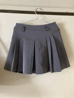 shein ミニ丈　プリーツスカート　ライトグレー