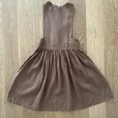 キャラメルブラウン色　ノースリーブワンピース 140cm