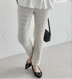 ダウンパンツ　S ライトグレー