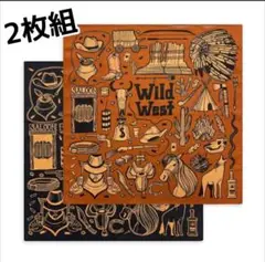 新品】バンダナ　スカーフ　ヴィンテージ　アメカジ雑貨　ウエスタン　2枚組