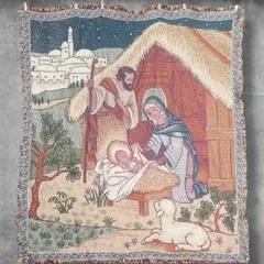 BPJE アート ラグ ビンテージ 古着 イエス キリスト 宗教 絵画 マット