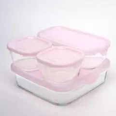 《お買い得》ｉｗａｋｉ　耐熱重ねパック【ＳＡＫＵＲＡ】システム４（４点組）