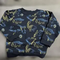 恐竜柄トレーナー ダークグレー