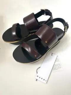 MARNI プラットホームサンダル　ワインブラウン　名品定番マルニ代表のサムネイル