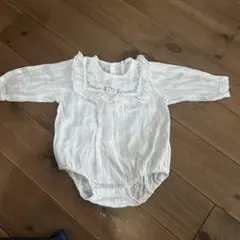 【数回のみ着用】cottoli バースデイ ロンパース ベビー服