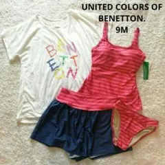 新品♡ベネトン 水着 4点セット Tシャツ タンキニ 9号 定価10780円のサムネイル
