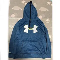 UNDER ARMOUR パーカー MDサイズ ブルー／蛍光イエロー