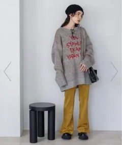 JEANASIS ヌバックライクフレアパンツ