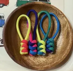 ジッパータブ4個　カラフルセット　パラコード