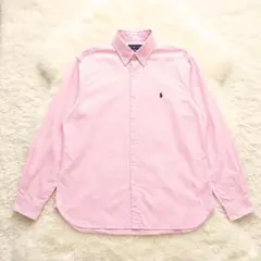 ラルフローレン ギンガムチェック 長袖シャツ ピンク　希少XXL相当