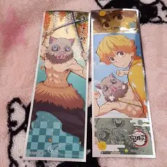 鬼滅の刃ロングステッカーガム伊之助、善逸セット