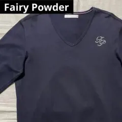 ●フェアリーパウダー●Vネック長袖シャツ サイズ2 ネイビー ゴルフ Tシャツ