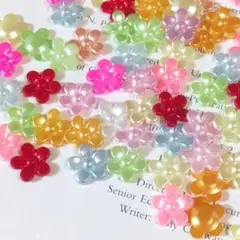 花　カボション　60個セット　アソート　ネイル　デコ
