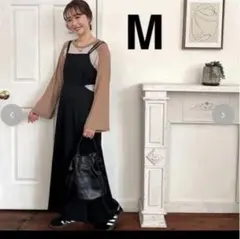 しまむら　omi ワキカットオフキャミワンピースM