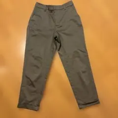 INDIVI カーキ　クロップドストレッチパンツ