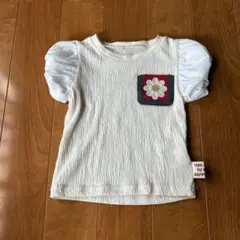 ロード・アンド・ハピネス フラワー刺繍ポケット Tシャツ　80センチ