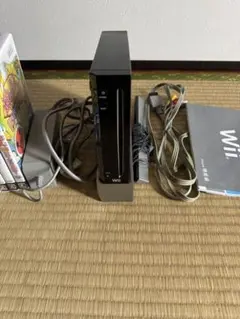 Wii 本体 黒色 ゲームソフト6本付き コントロール無　ジャンク品