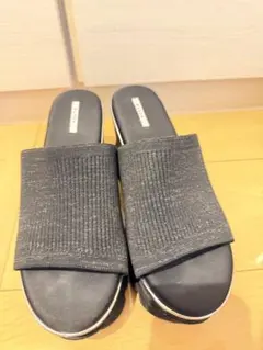 RANDA 厚底ニットサンダル ブラック　12,000円の品　箱無しのサムネイル