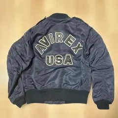 AVIREX コマーシャル　ロゴ ネイビー L-2A MA-1