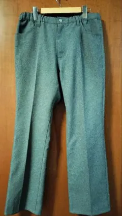 ローリーズファーム　センタープレスグレー パンツ　ウエストゴム　L