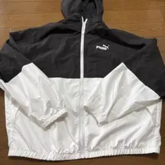 PUMA プーマ ウィンドブレーカー ブラック ホワイト XL 着用少