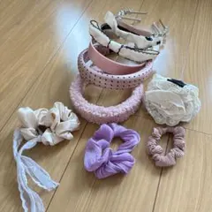 可愛いピンクヘアアクセサリー10セット