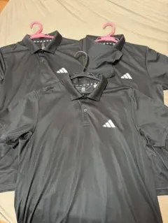 【美品】adidas アディダス ポロシャツ ブラック メンズ　3枚セットのサムネイル