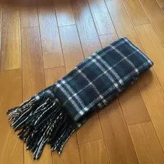 アクリル100% グリーンチェック マフラー