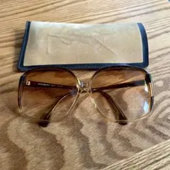 イヴ・サンローラン ヴィンテージ クリアブラウン スクエア型サングラス