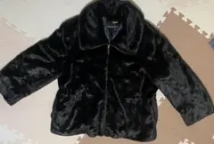 Pamela McCoy ブラック フェイクファー ジャケット　フリーサイズ