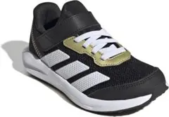 【新品】adidas キッズスニーカー ブラック/ホワイト/ゴールド 23.0㎝