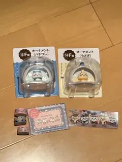 オーナメント2個セット (ハチワレ・うさぎ) 他おまけ付